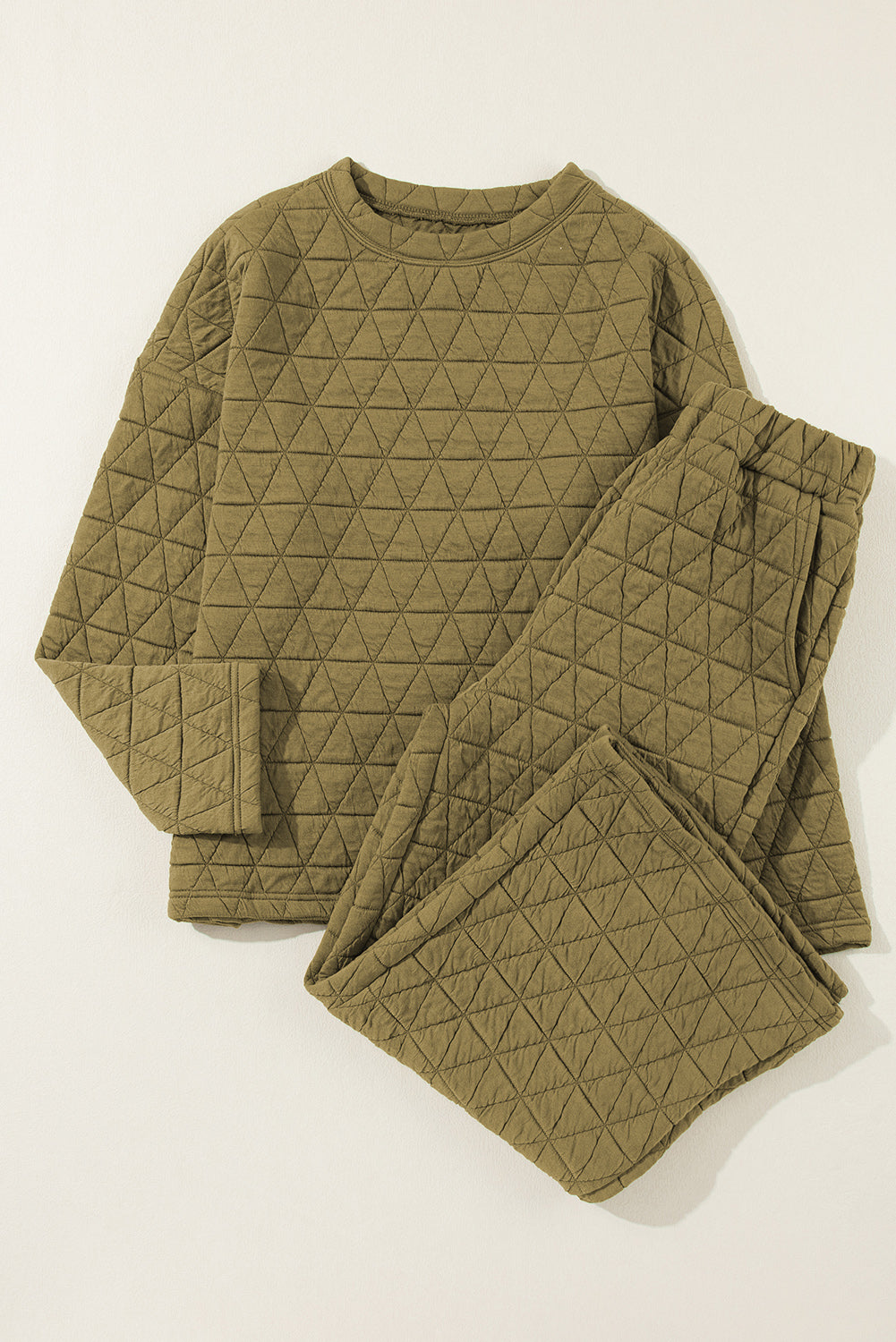 Blackish Green Plus Size Quarter Buttoned Pocketed Quilted Sweatshirt