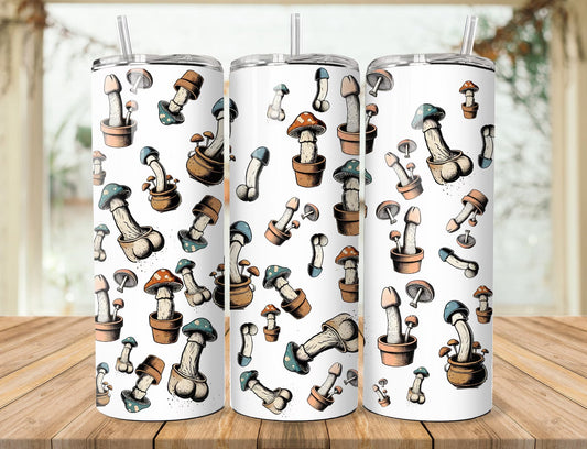 Naughty Mushrooms 20 oz Skinny Tumbler