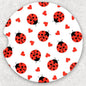 Car Coaster Set - Ladybugs and Hearts