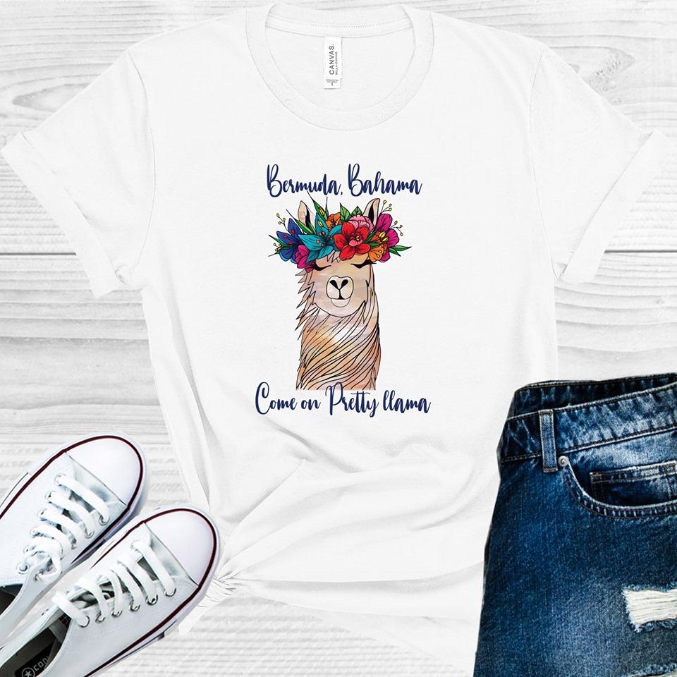 Bermuda Bahama Come on Pretty Llama Graphic Tee
