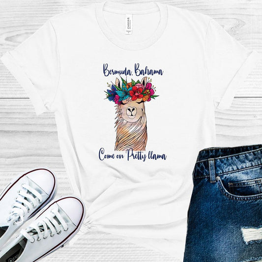 Bermuda Bahama Come on Pretty Llama Graphic Tee