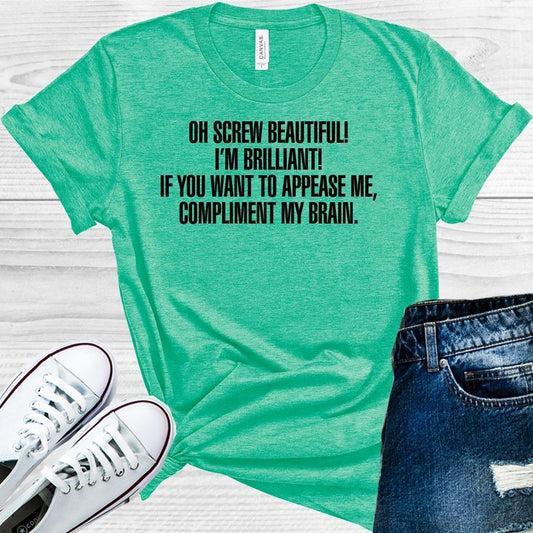 Grey's Anatomy: Screw Beautiful I'm Brilliant Graphic Tee