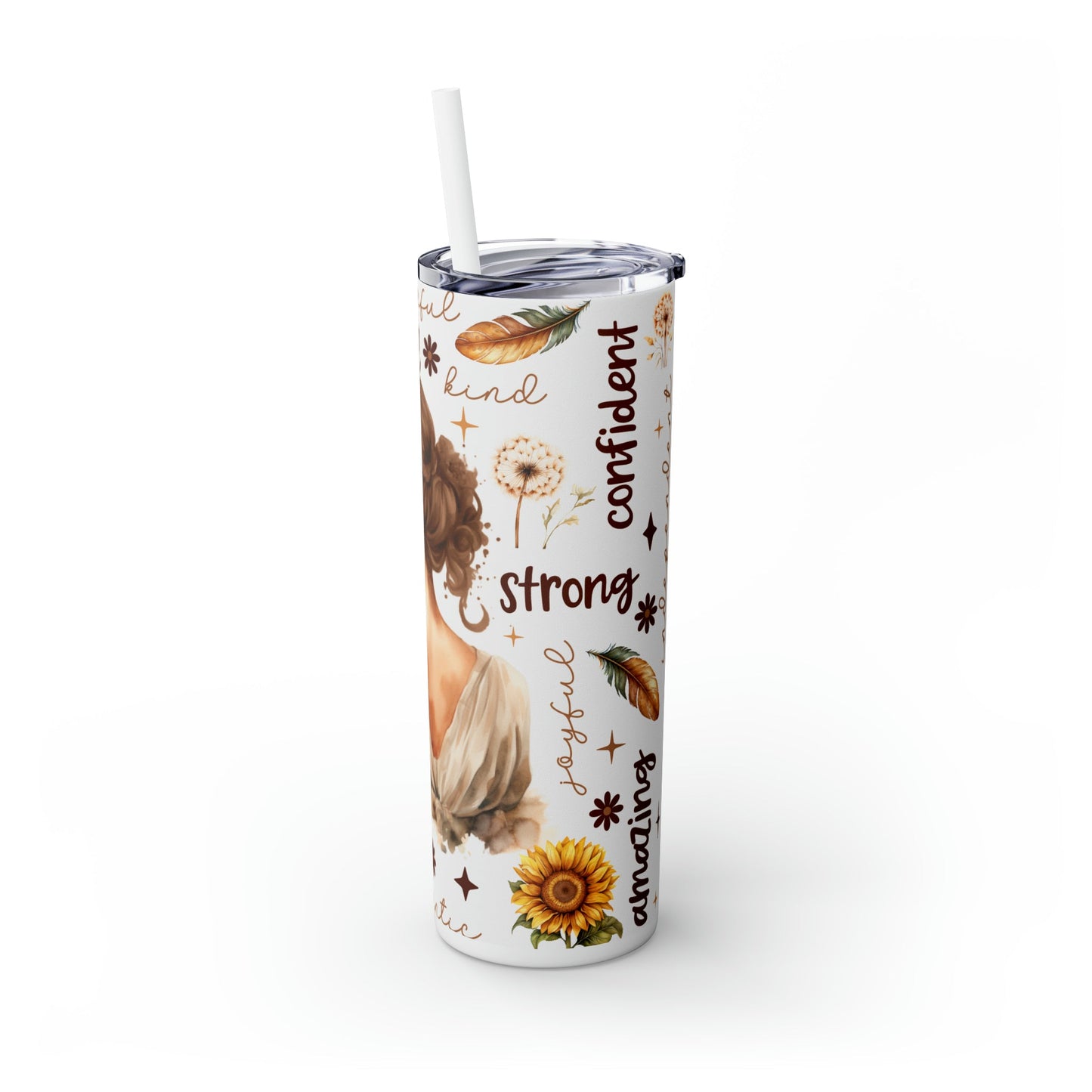 Affirmation Skinny Tumbler with Straw, 20oz