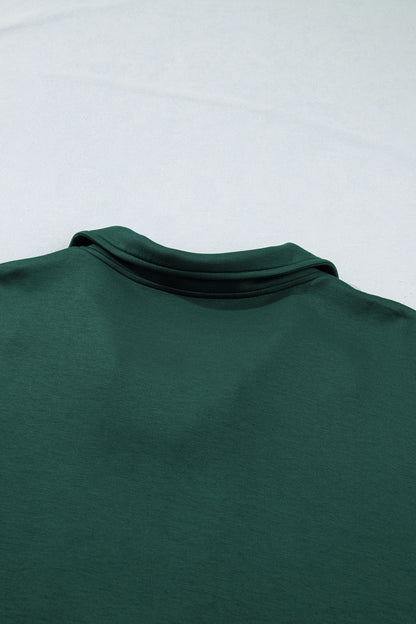 Evergreen Plus Size Glow Studded Zip up T Shirt Dress with Pockets