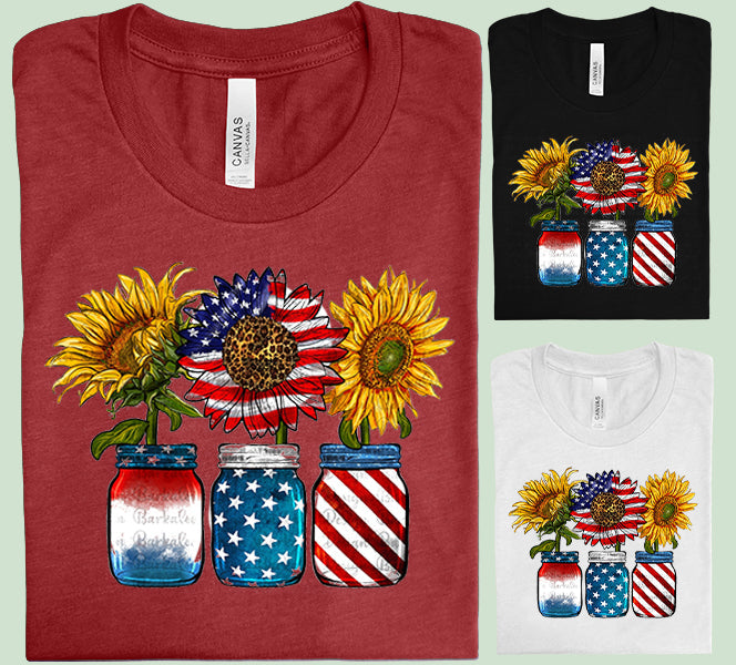 Patriotic Sunflowers - Graphic Tee