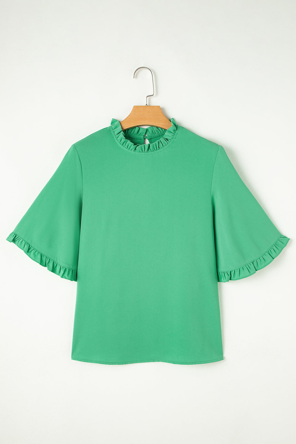 PREORDER: The Zoey Green Ruffle Top 1.20.25