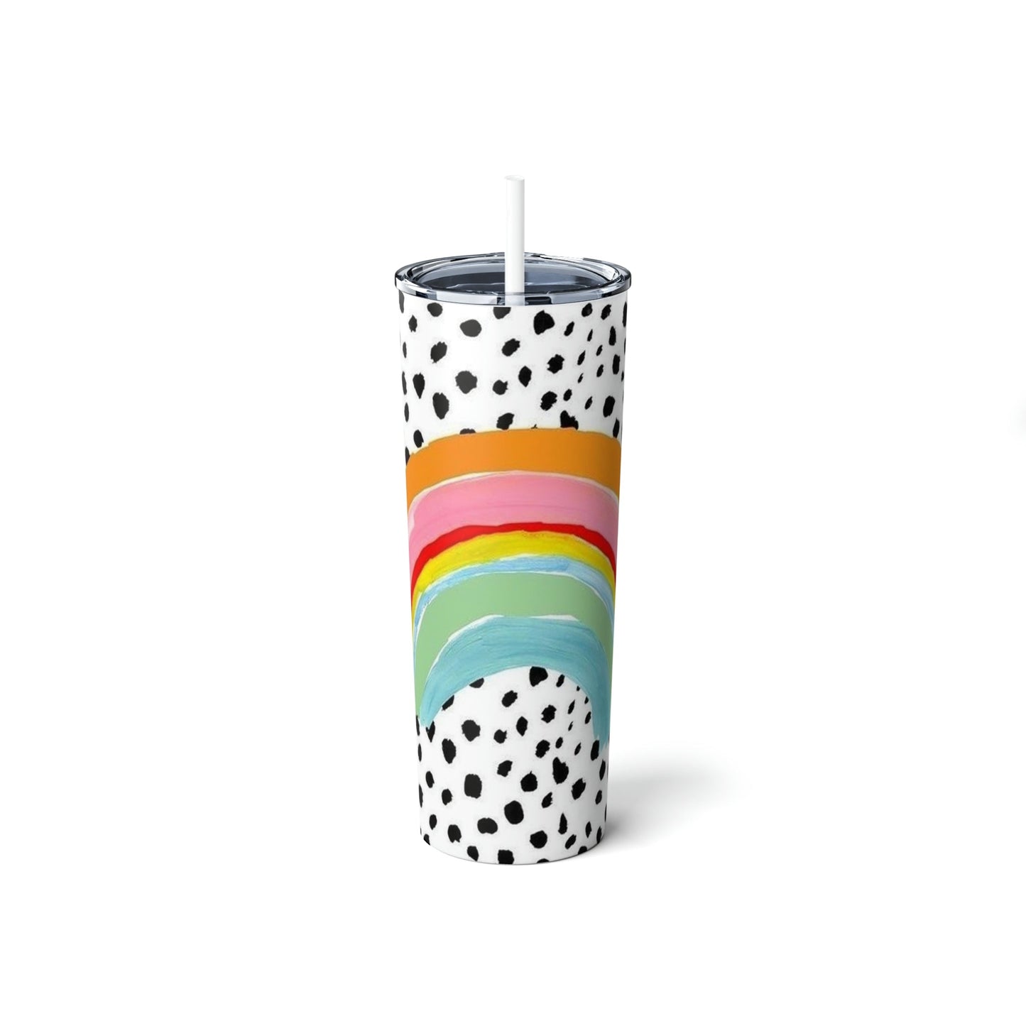 Watercolor Rainbow Skinny  Tumbler