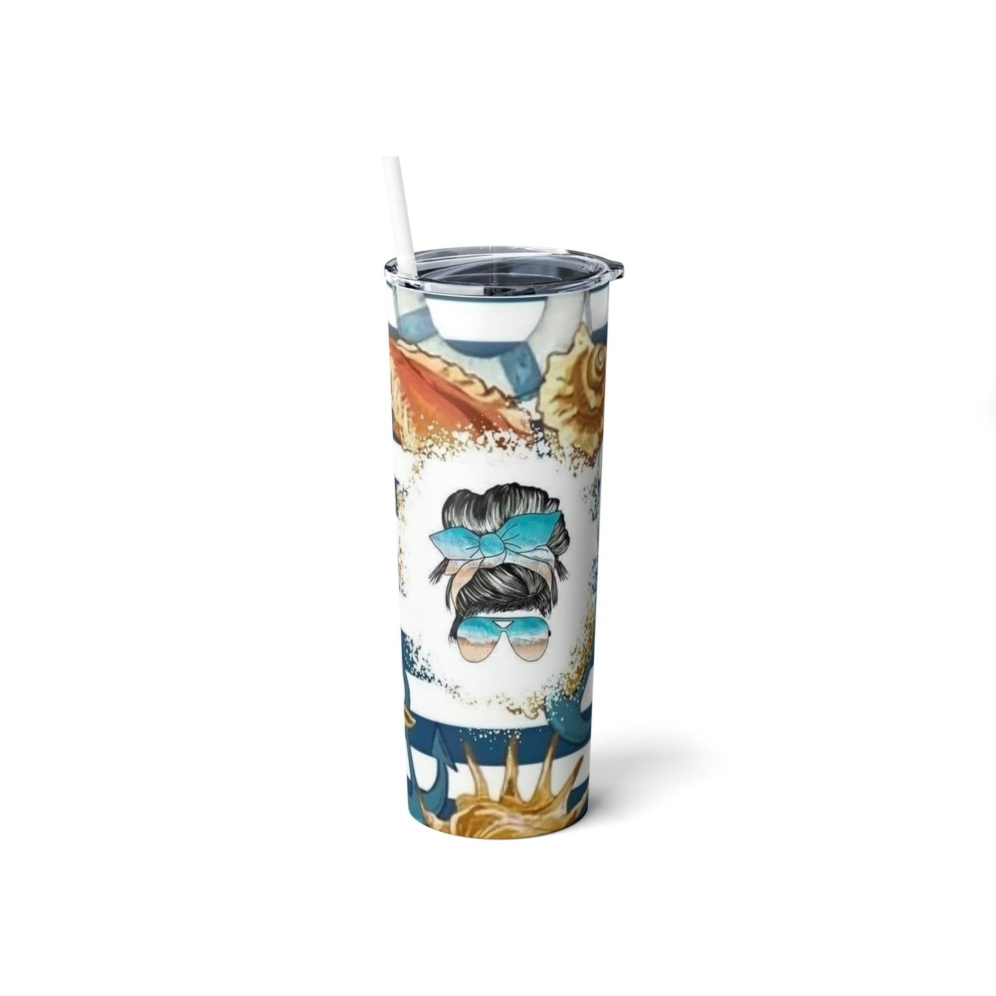 Salty Little Beach Skinny Tumbler