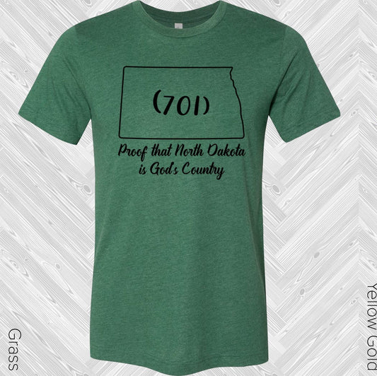 701 Proof That North Dakota is God's Country Graphic Tee