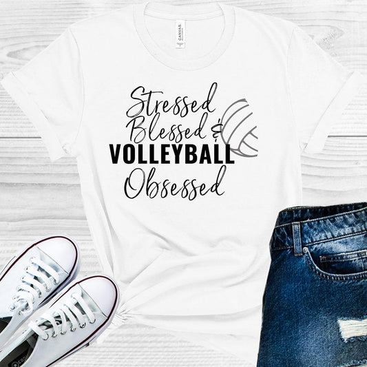 Stressed Blessed & Volleyball Obsessed Graphic Tee
