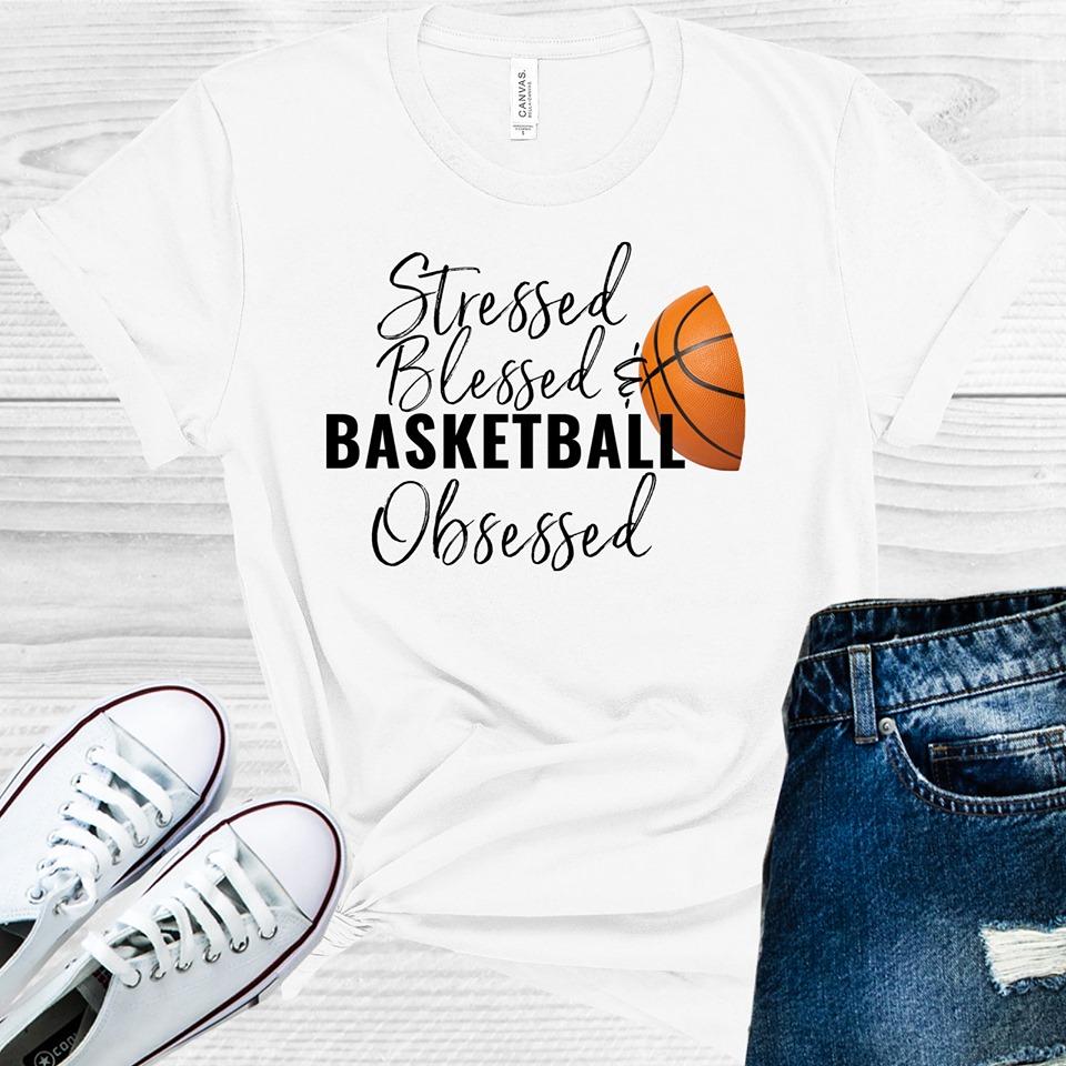 Stressed Blessed & Basketball Obsessed Graphic Tee