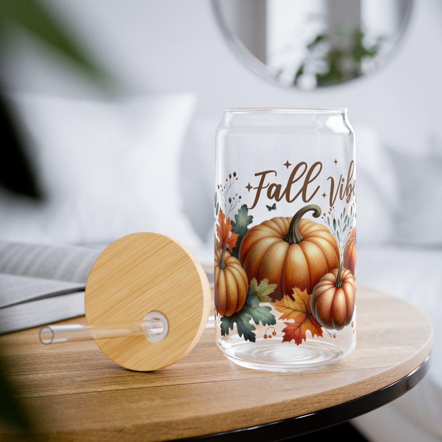 Fall Pumpkin VibesSipper Glass, 16oz