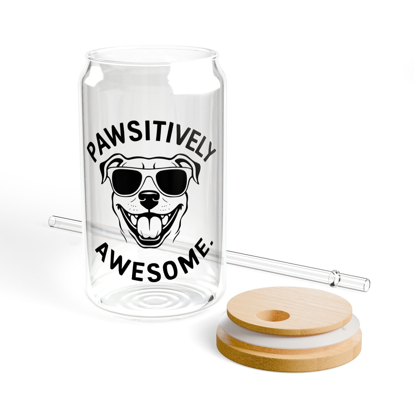 Pawsitively Awesome Sipper Glass, 16oz