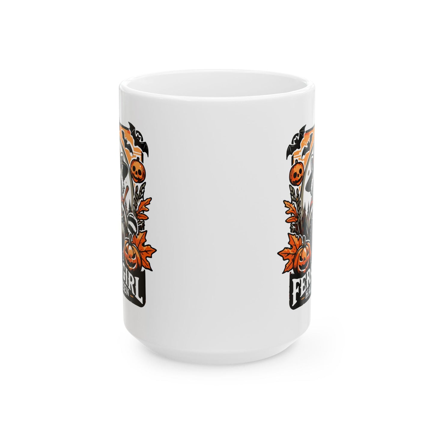 Feral Girl Halloween Ceramic Mug, (11oz, 15oz)