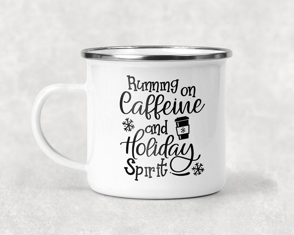 Running on Caffeine and Holiday Spirit Mug
