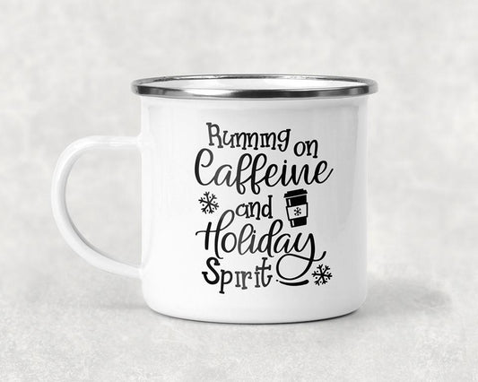 Running on Caffeine and Holiday Spirit Mug