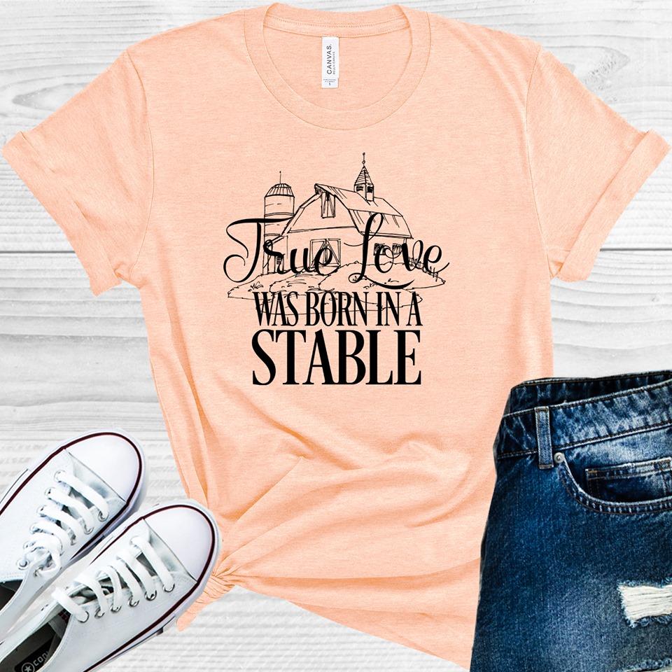 True Love Was Born in a Stable Graphic Tee