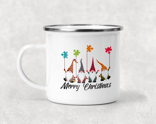 Merry Christmas Autism Awareness Gnomes Mug