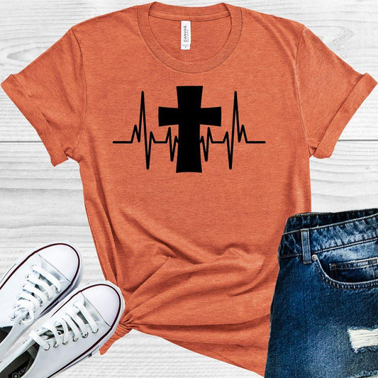Cross Heartbeat Graphic Tee