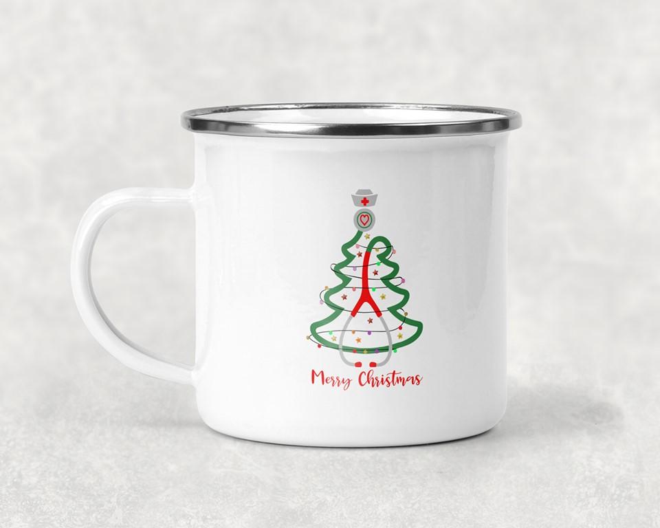 Merry Christmas Nurse Stethoscope Mug