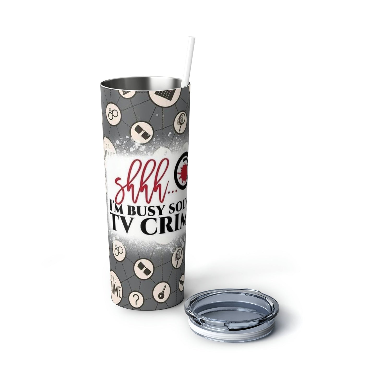 TV Crimes Skinny Tumbler