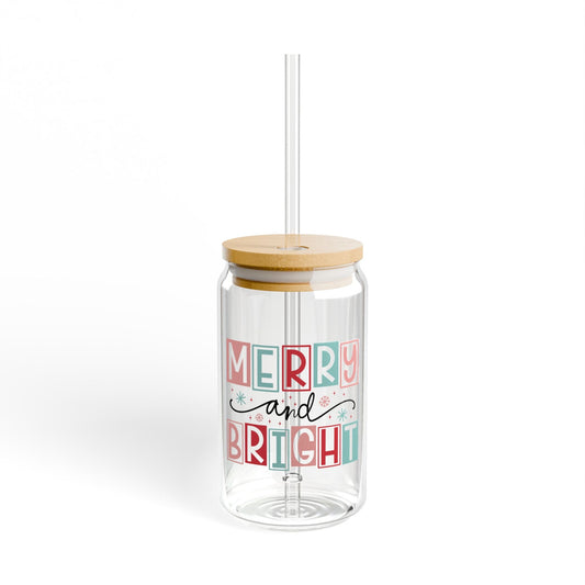 Merry And Bright Sipper Glass, 16oz