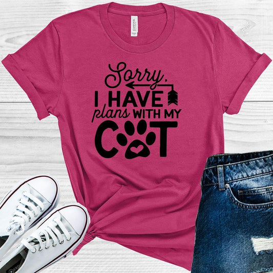 Sorry I Have Plans with My Cat Graphic Tee