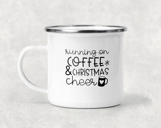 Running on Coffee and Christmas Cheer Mug