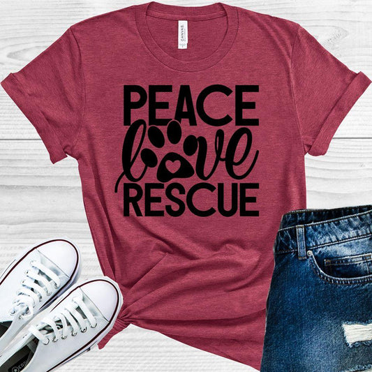 Peace Love Rescue Graphic Tee