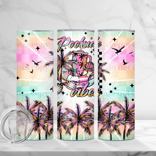 Poolside Vibes 20 oz Skinny Tumbler