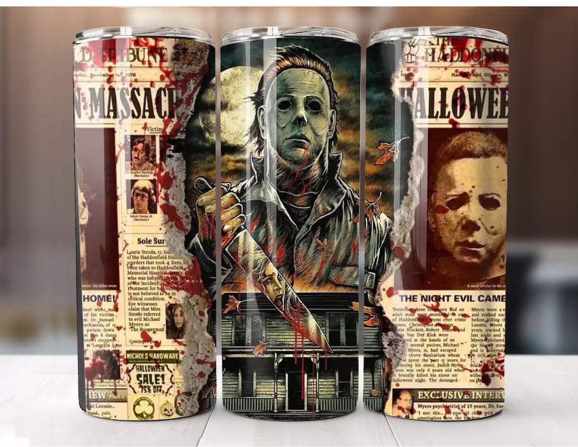 Halloween Horror 20 oz Skinny Tumbler