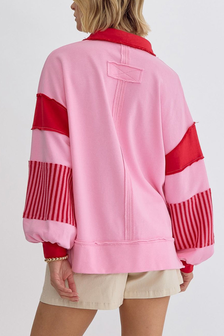 PREORDER: The Delinda Stripe and Color Blocking Pullover 11.11.24