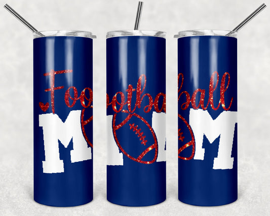 Football Mom 20 oz Skinny Tumbler