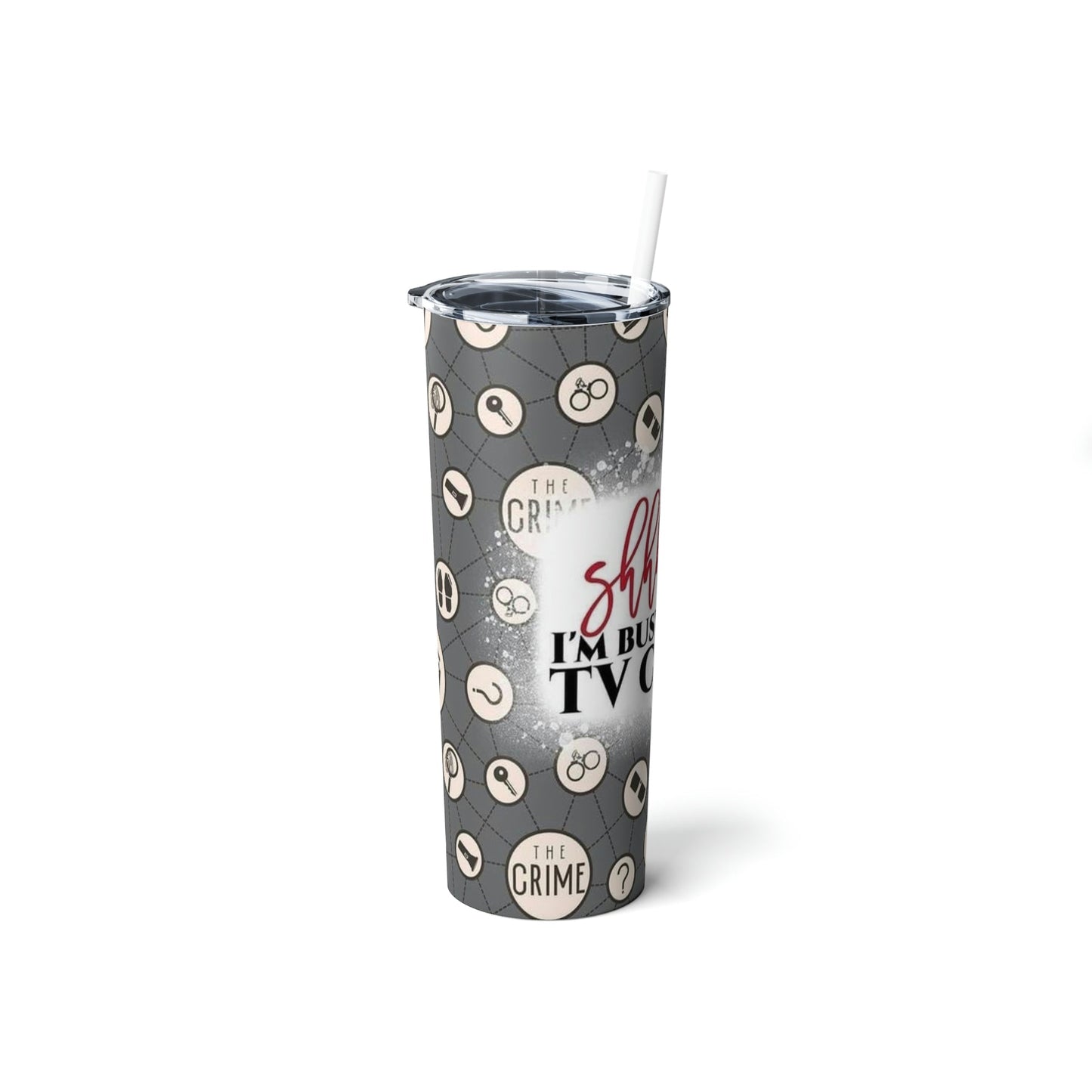 TV Crimes Skinny Tumbler