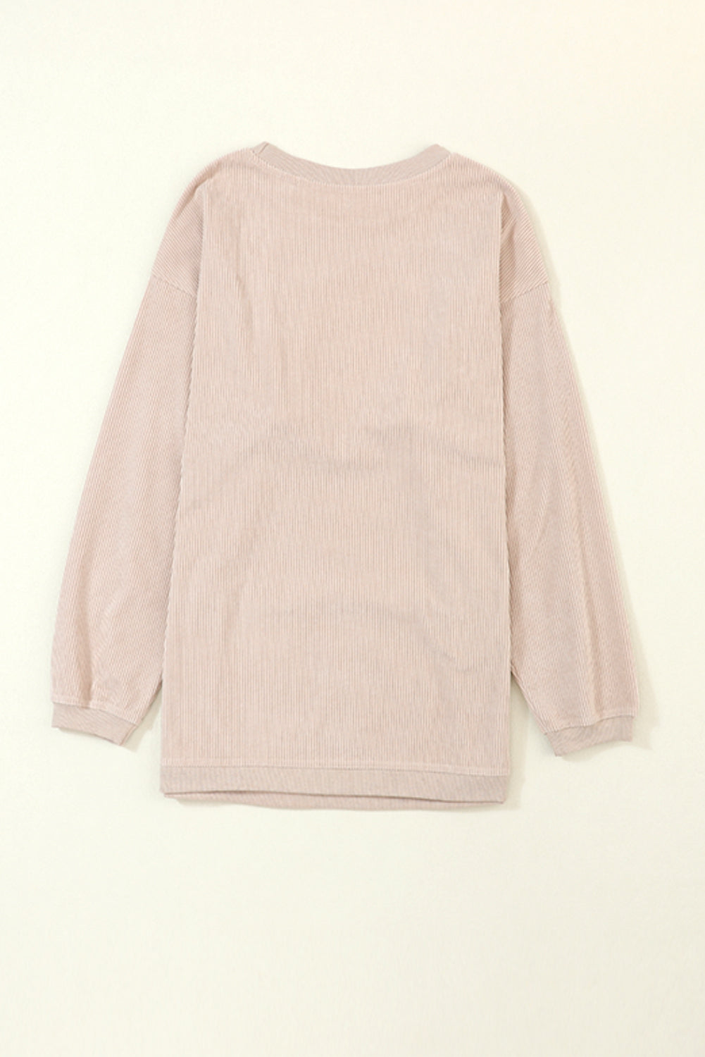 Strawberry Pink IN MY MERRY ERA Loose Fit Corded Sweatshirt