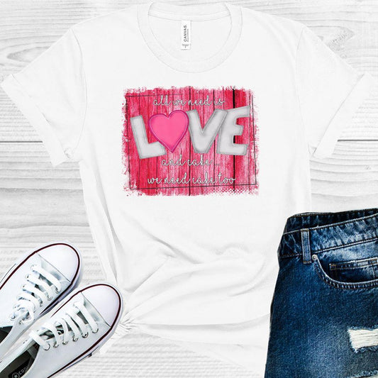All We Need is Love and Cake We Need Cake Too Graphic Tee