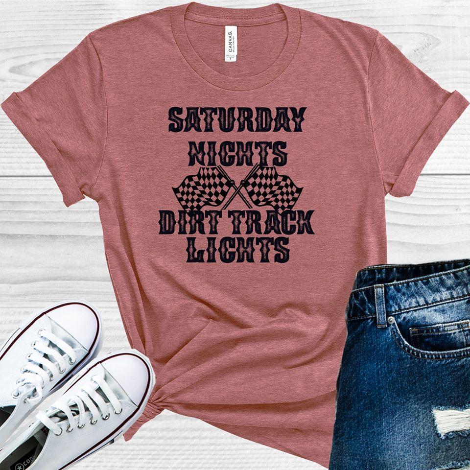 Saturday Nights Dirt Track Lights Graphic Tee