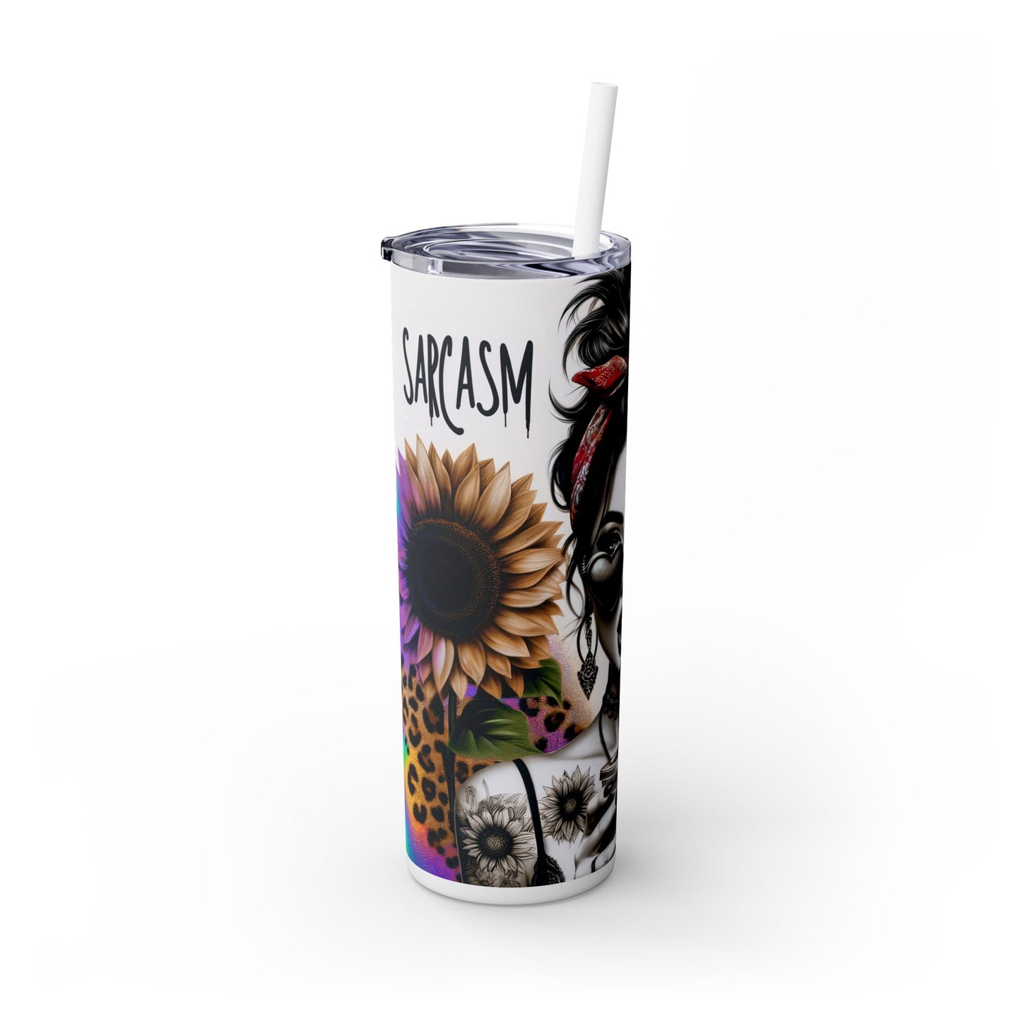 Sarcasm Is My Love Language Skinny Tumbler with Straw, 20oz