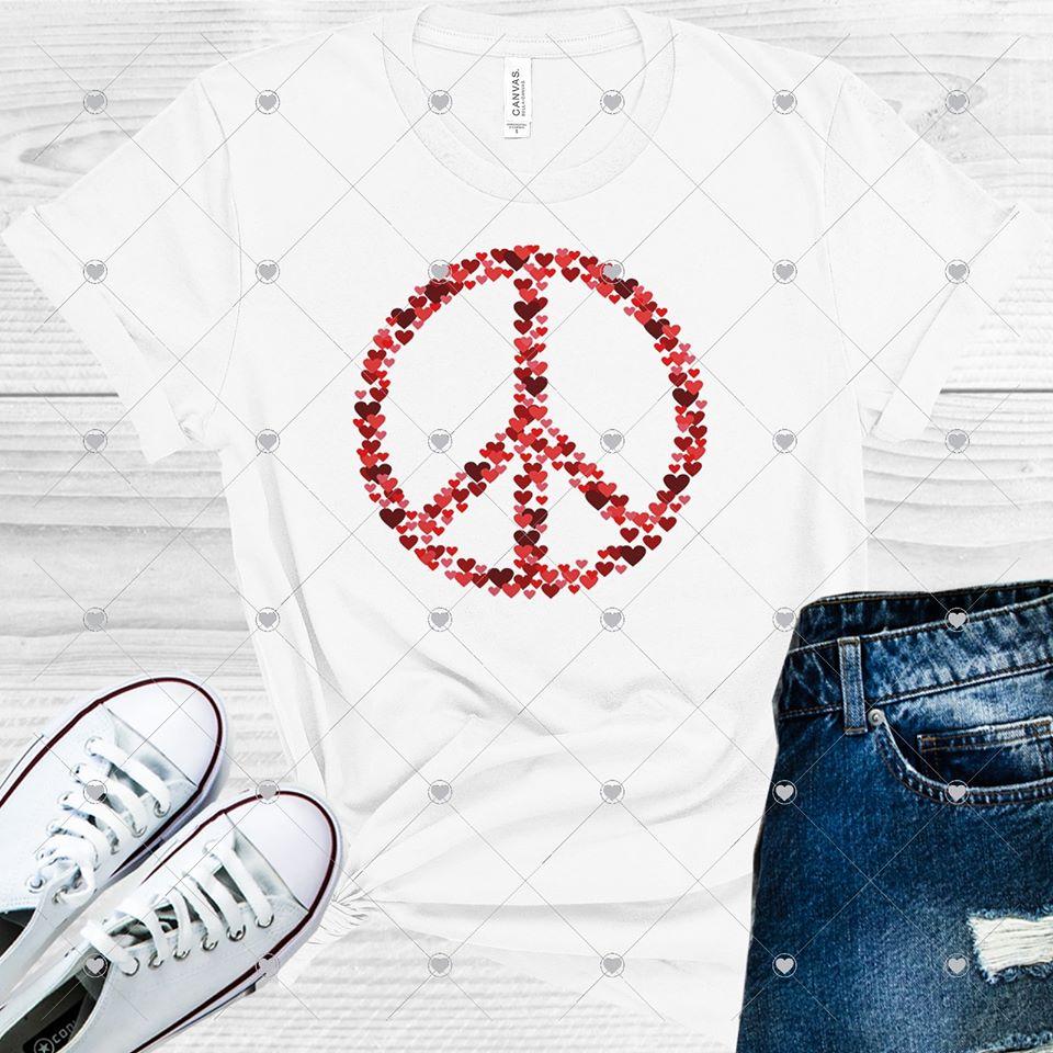 Heart Peace Sign Graphic Tee