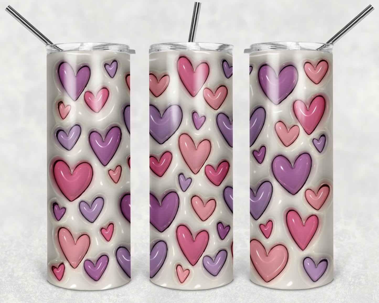 Puff Hearts 20 oz Skinny Tumbler