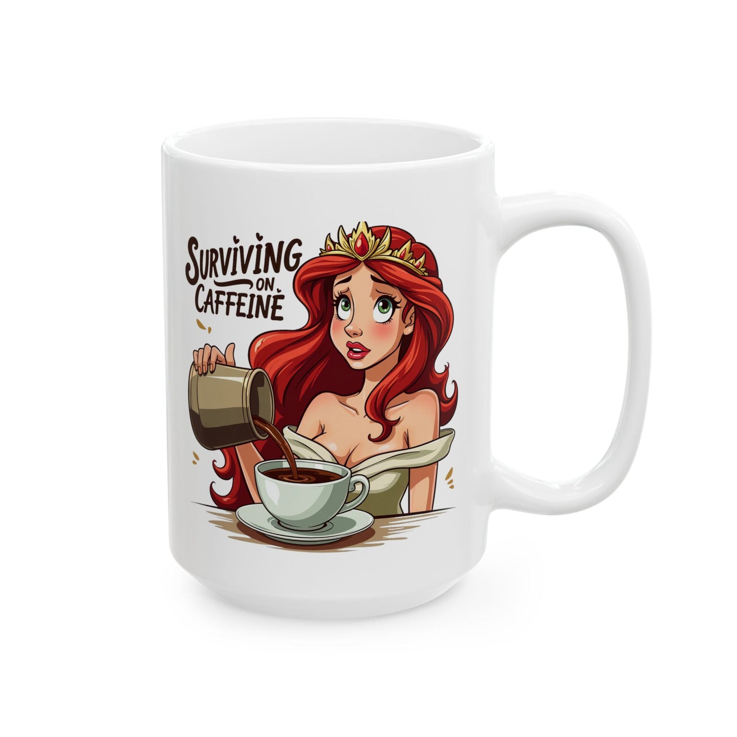 Surviving On Caffeine Ceramic Mug, (11oz, 15oz)