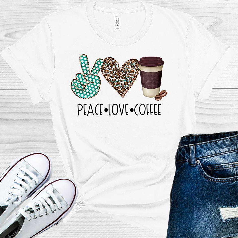 Peace Love Coffee Graphic Tee