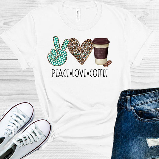 Peace Love Coffee Graphic Tee