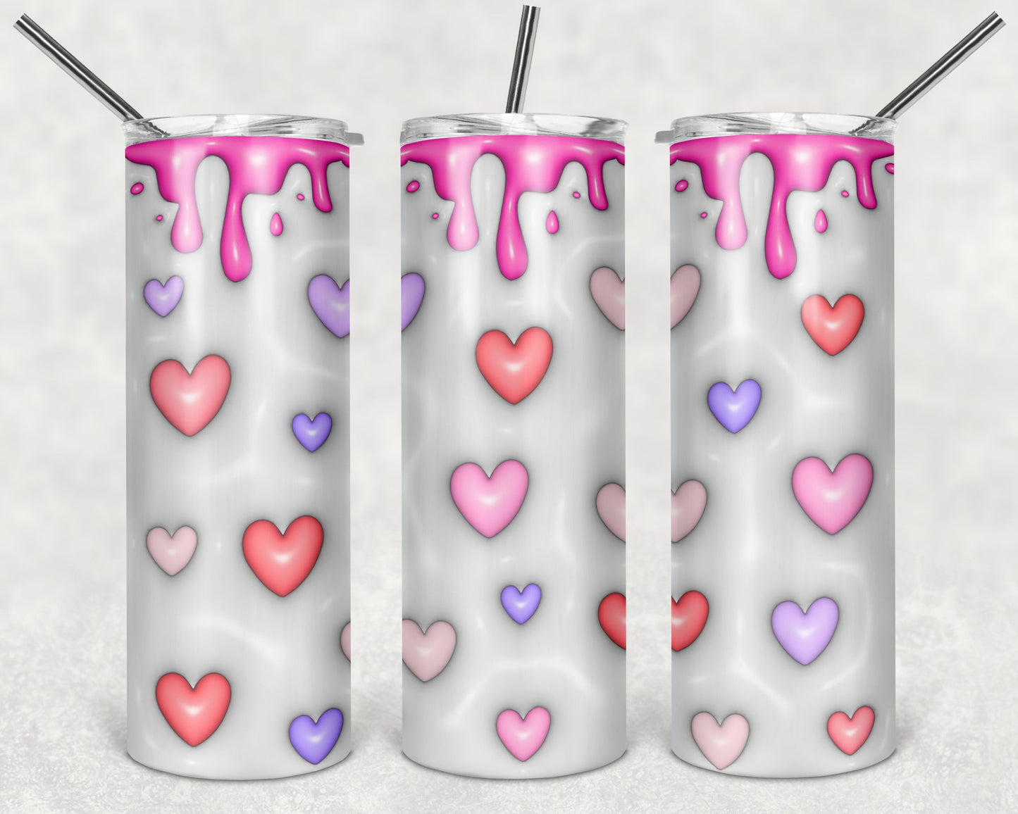 Puff Hearts 20 oz Skinny Tumbler