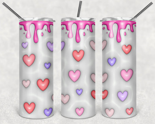 Puff Hearts 20 oz Skinny Tumbler