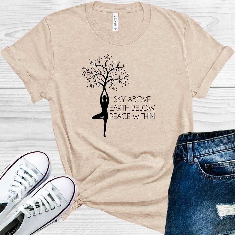 Sky Above Earth Below Peace Within Graphic Tee