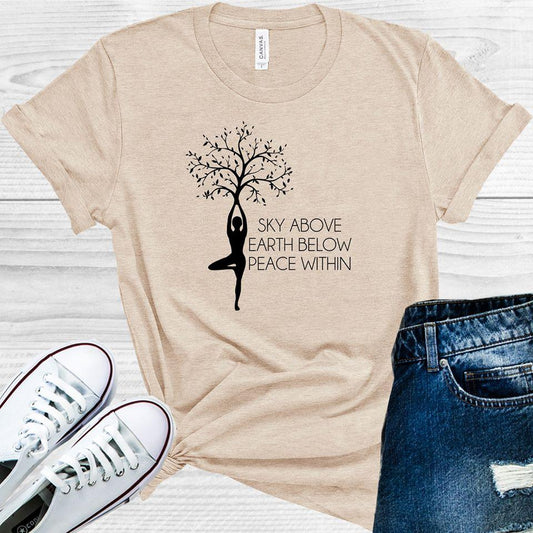 Sky Above Earth Below Peace Within Graphic Tee