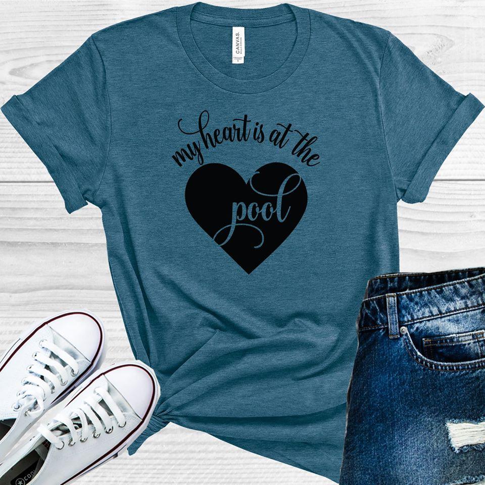 My Heart is at the Pool Graphic Tee