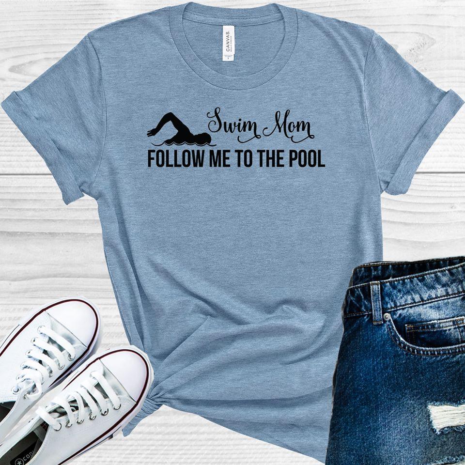 Swim Mom Follow Me to the Pool Graphic Tee