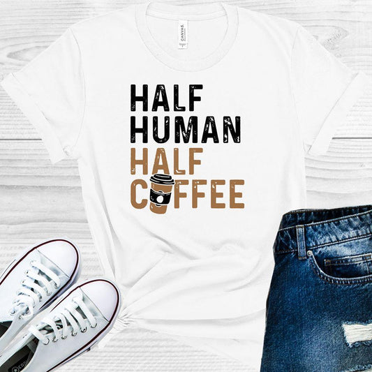 Half Human Half Coffee Graphic Tee